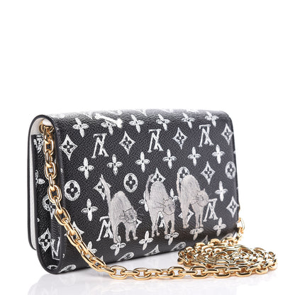Louis Vuitton Catogram Twist Chain Wallet Black 3 of 11
