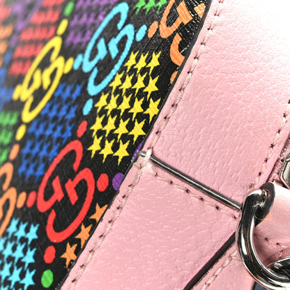 Gucci GG Supreme Monogram Psychedelic Shoulder Bag Black Multicolor Sugar Pink 10 of 10