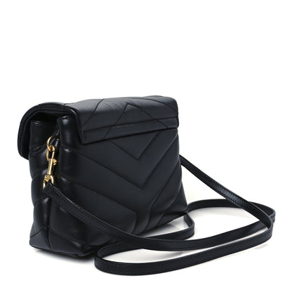 Saint Laurent Calfskin Y Quilted Monogram Toy Loulou Crossbody Bag Black 3 of 13