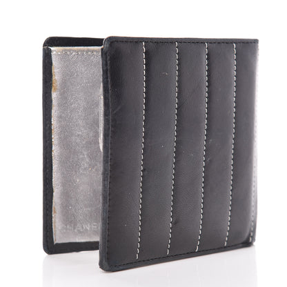 Chanel Lambskin Vertical Quilted Mademoiselle Bi-Fold Wallet Black 3 of 11