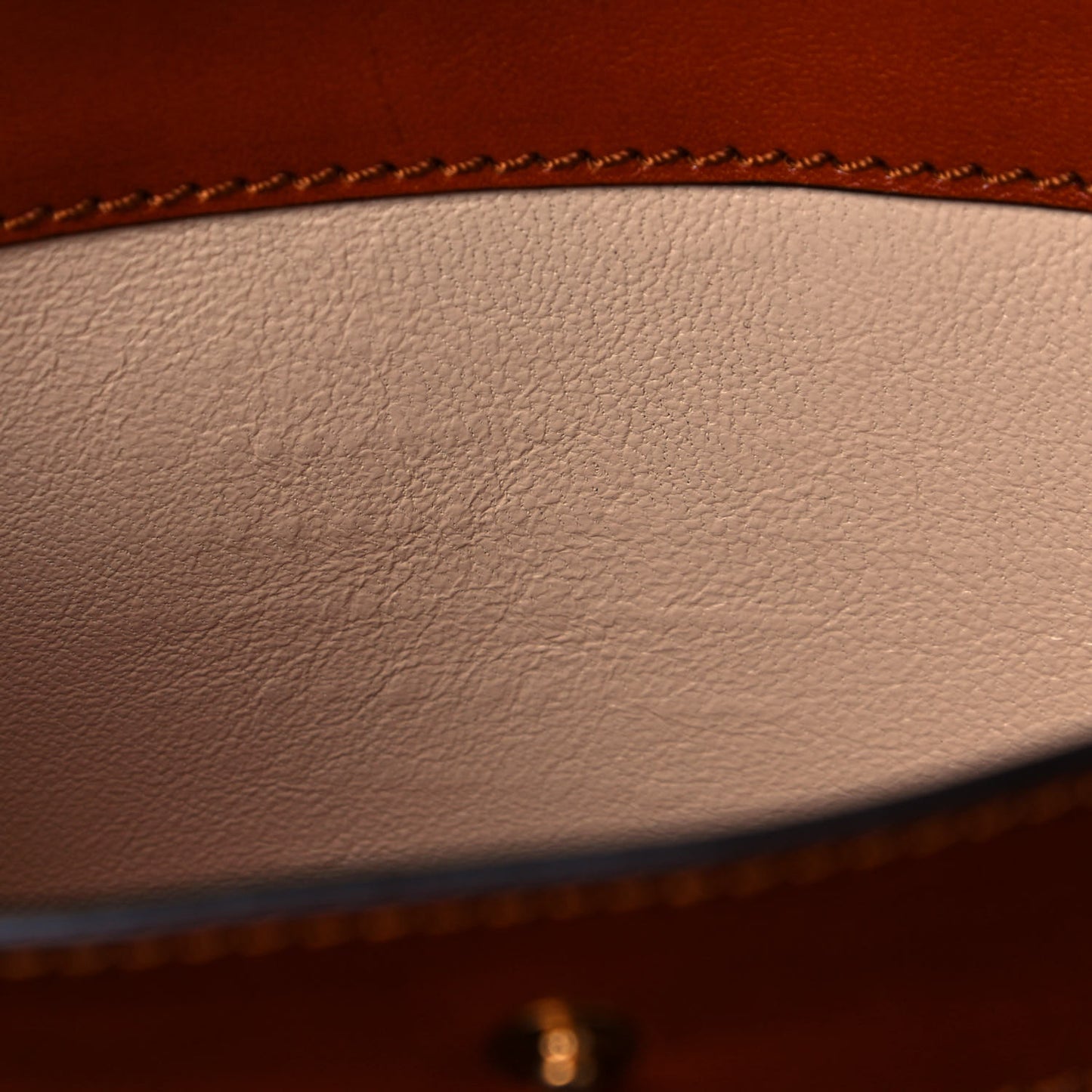 Calfskin Louise Shoulder Bag Brown