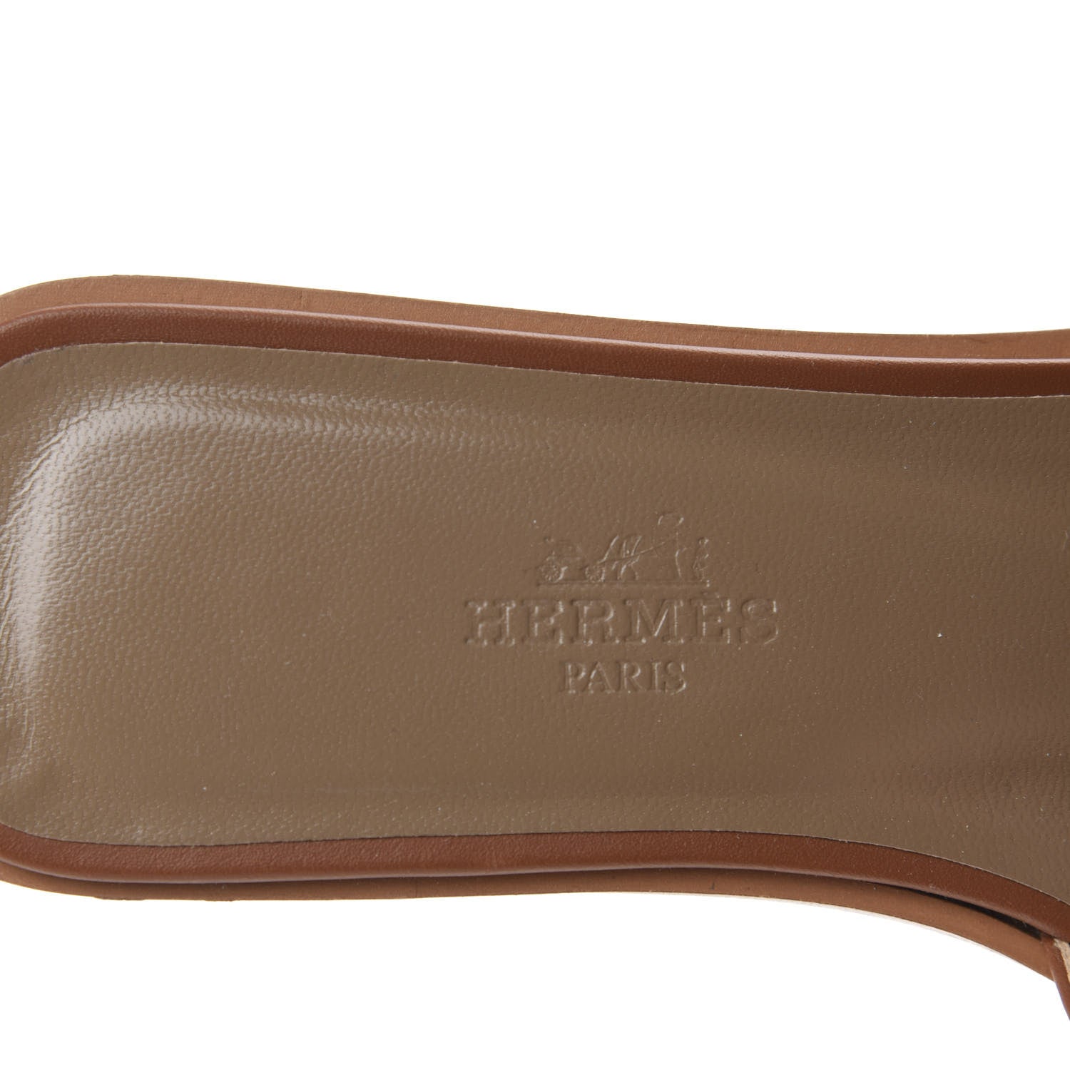 Hermes Box Calfskin Oran Sandals 36 Gold 7 of 9