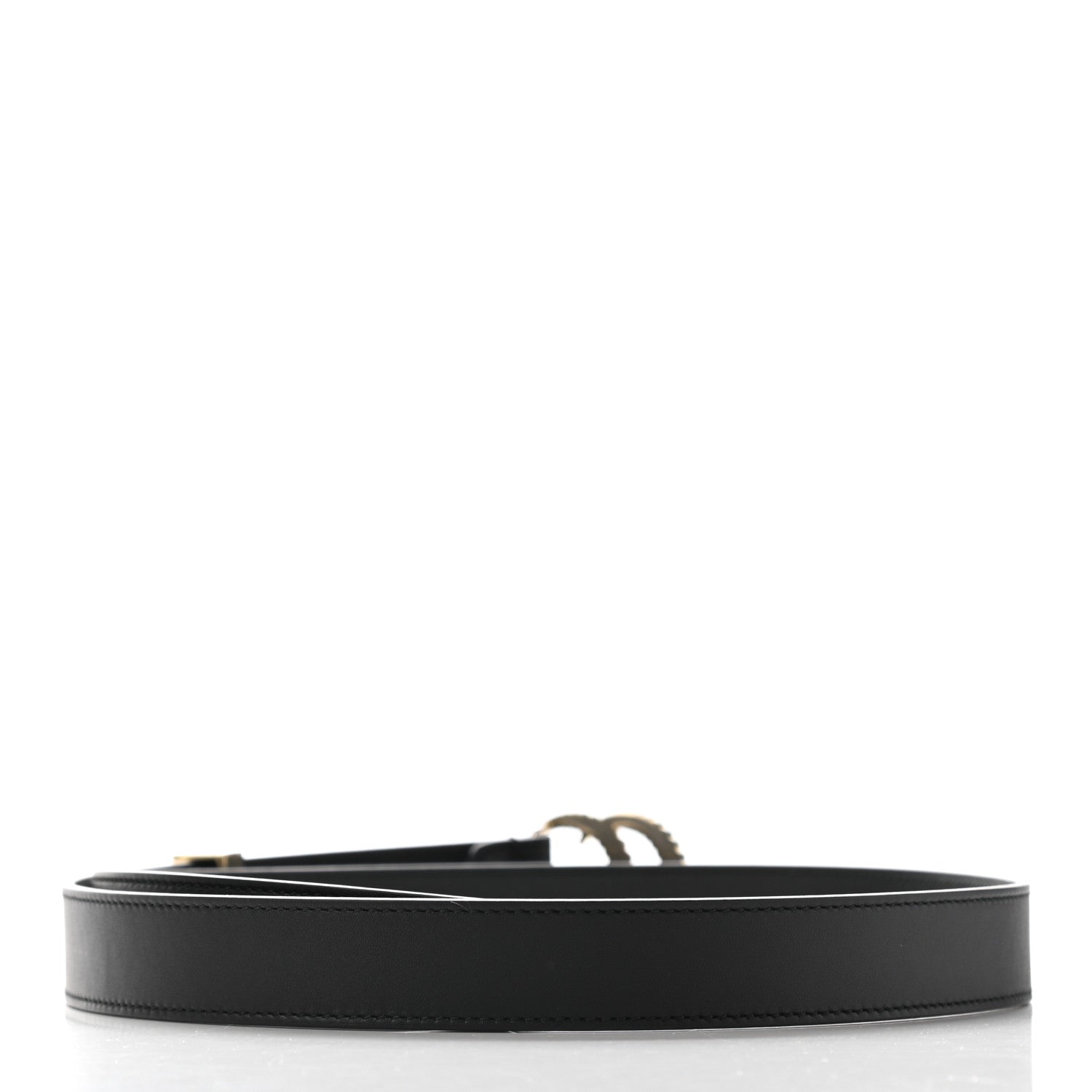 Gucci Moon Calfskin Torchon Double G 25mm Belt 85 34 Black 2 of 5