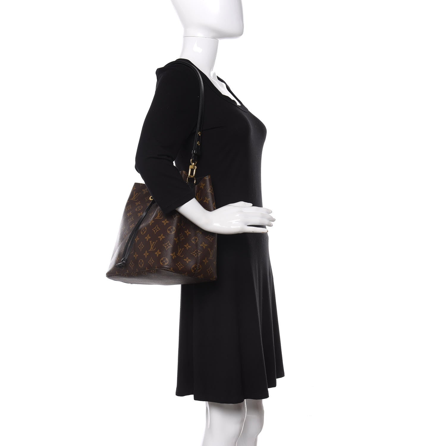 Louis Vuitton Monogram Neonoe MM Black 2 of 9