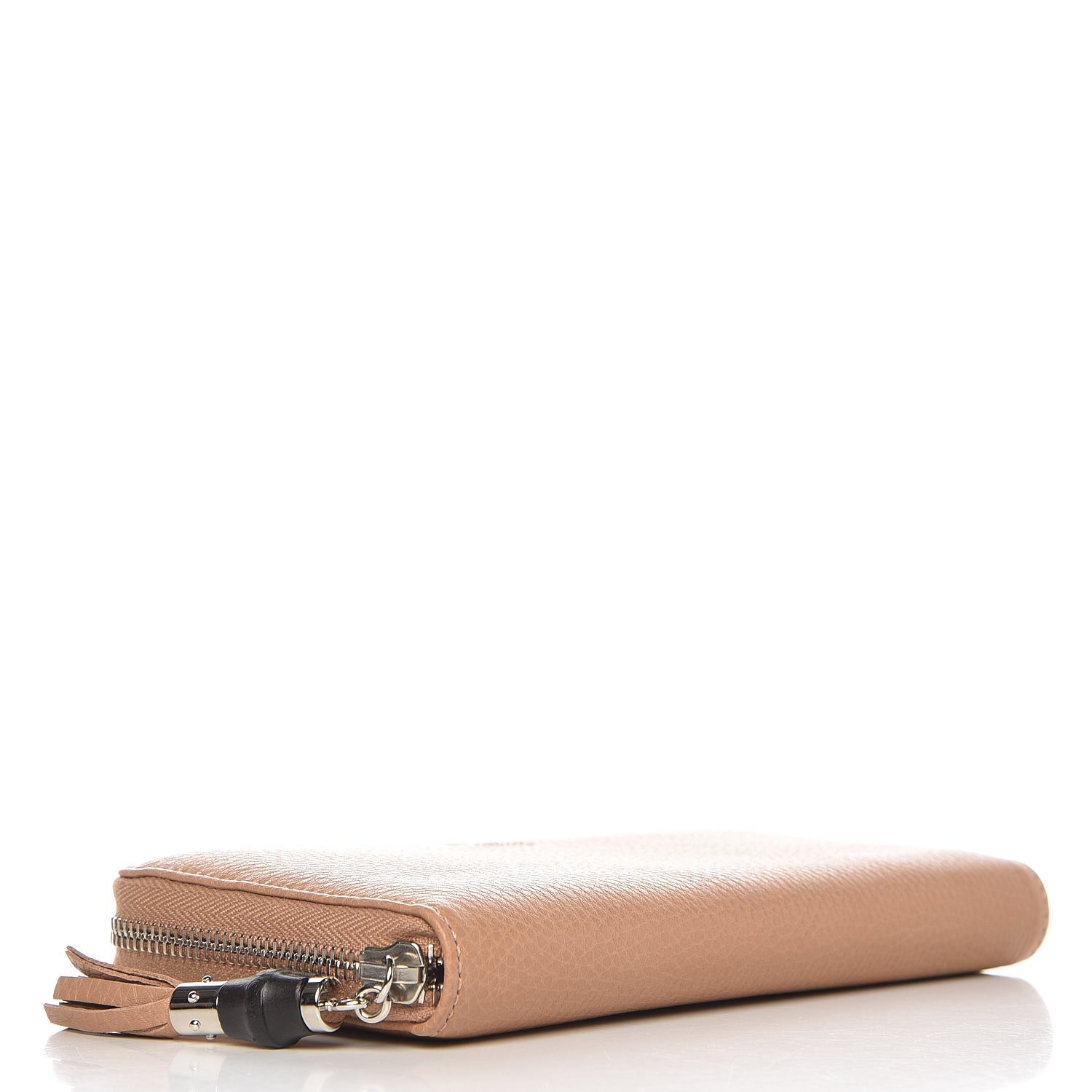 Gucci Cellarius Calfskin Bamboo Tassel Zip Around Wallet Camelia 4 of 9