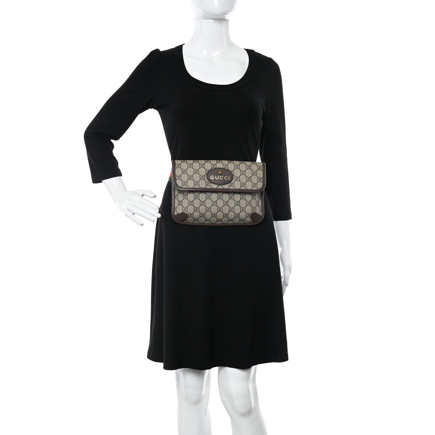 Gucci GG Supreme Monogram Neo Vintage Web Belt Bag Brown 2 of 10