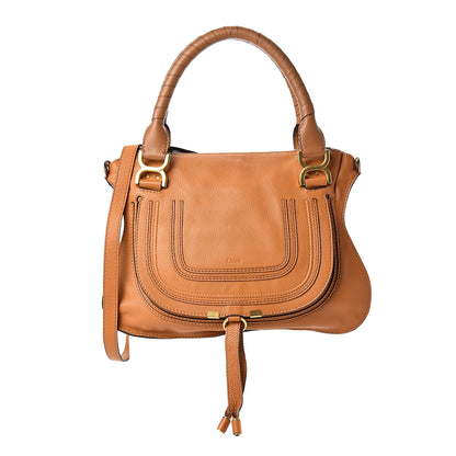 Chloe Calfskin Medium Marcie Satchel Light Tan 1 of 12