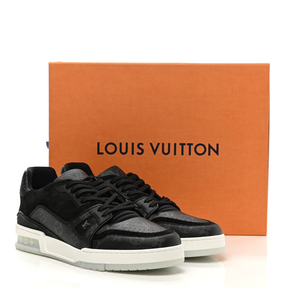 Louis Vuitton Monogram Eclipse Mens LV Trainer Sneakers 9 Black 10 of 10