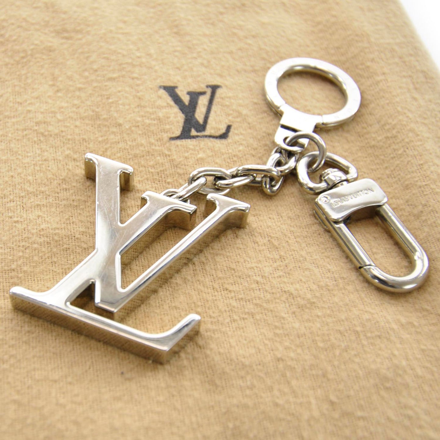 LV Facettes Key Holder Silver