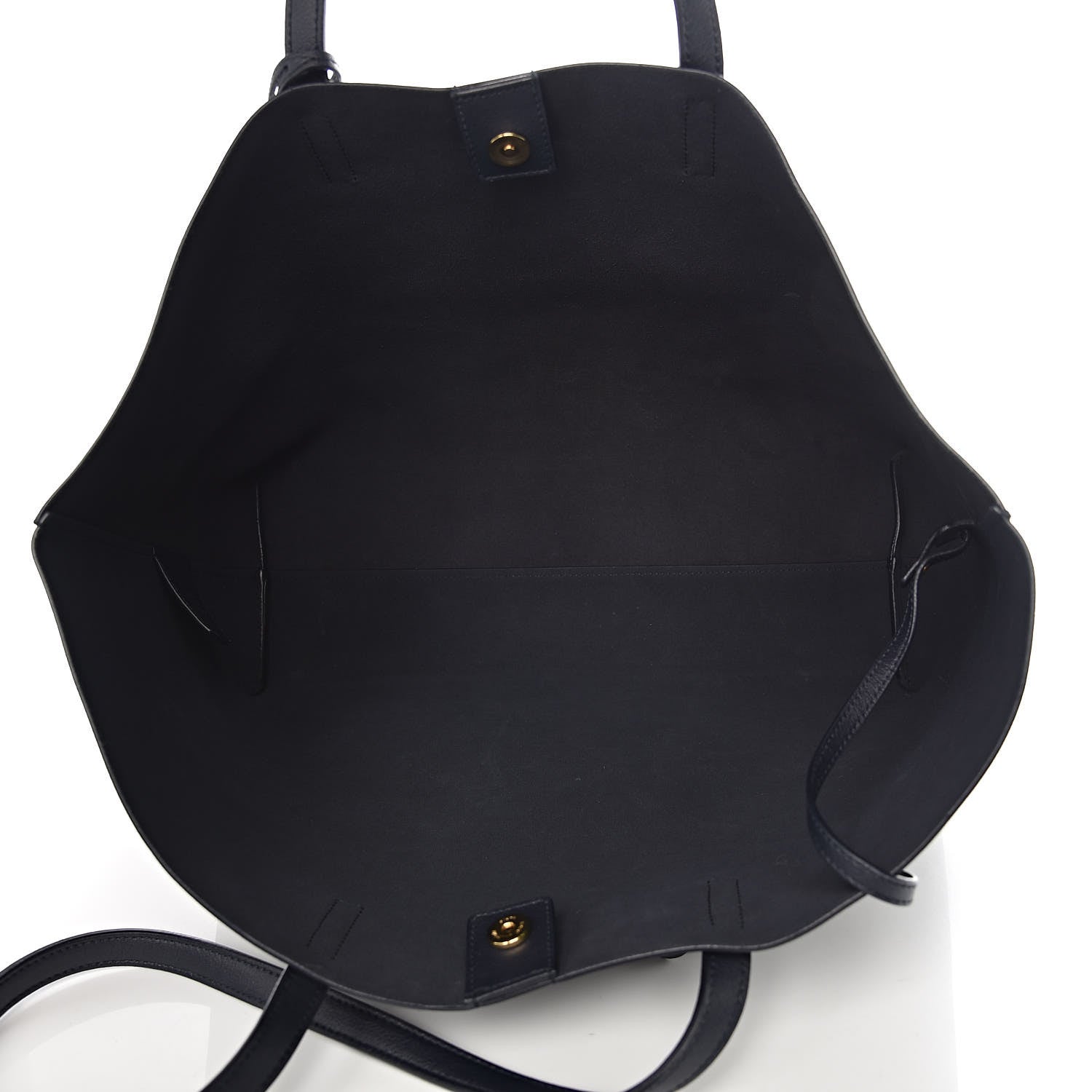 Saint Laurent Calfskin Large Shopping Tote Deep Marine 6 of 15