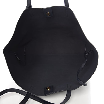 Saint Laurent Calfskin Large Shopping Tote Deep Marine 6 of 15