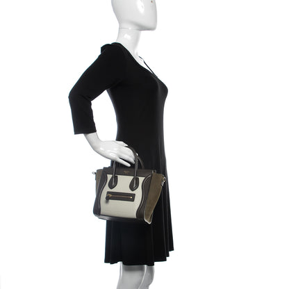 Celine Grained Baby Calfskin Nubuck Nano Tri-Color Luggage Olive 3 of 13
