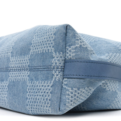 Louis Vuitton Damier Denim Vagabond Hobo Blue 10 of 10