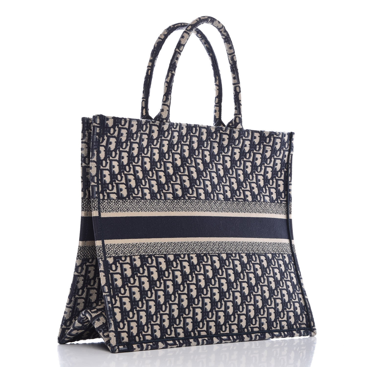 Christian Dior Oblique Book Tote Blue Multicolor 3 of 7