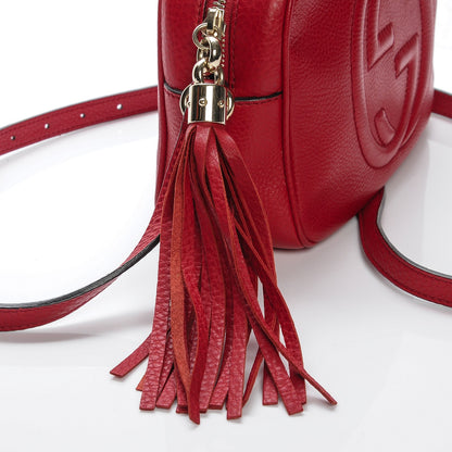 Gucci Pebbled Calfskin Small Soho Disco Bag Tabasco Red 8 of 8