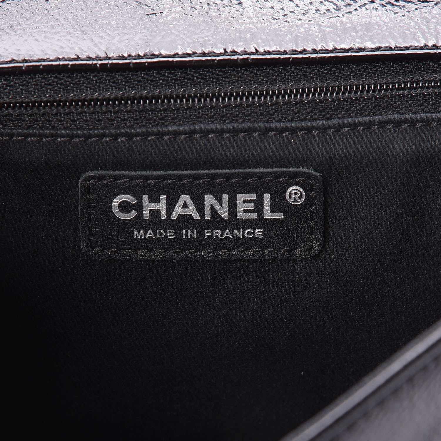 Chanel Distressed Patent Calfskin Small Frame Single Flap Black 6 of 9