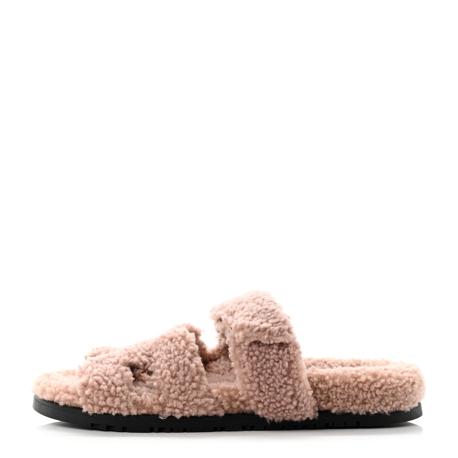 Hermes Woolskin Womens Chypre Sandals 39 Bois De Santal 1 of 8