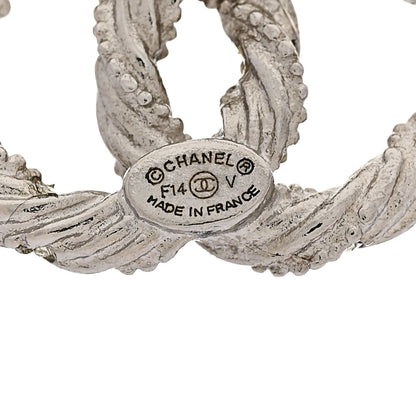 Chanel Crystal Twisted CC Earrings Silver 4 of 7