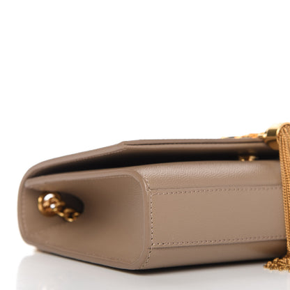 Saint Laurent Grain De Poudre Small Monogram Kate Tassel Satchel Nude Powder 6 of 9