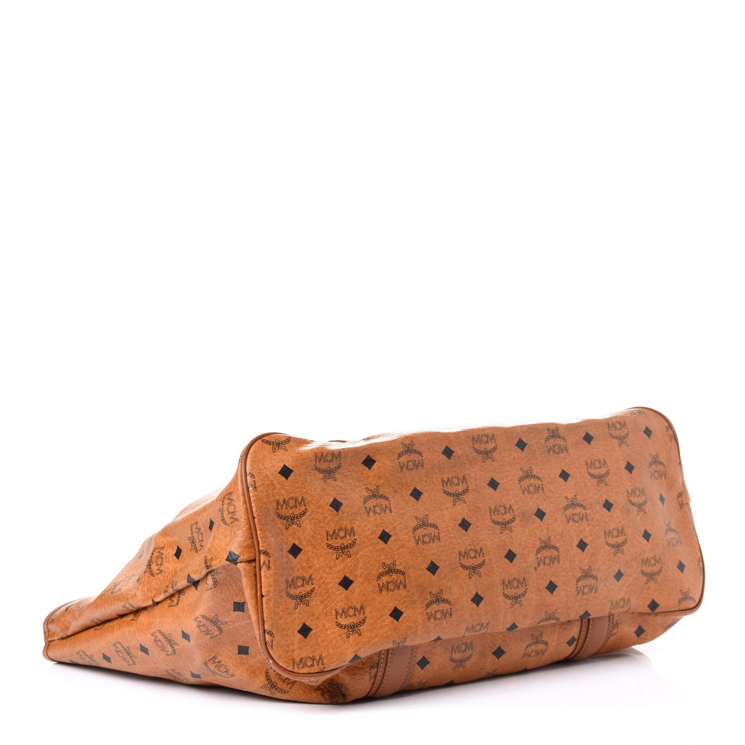 MCM Visetos Shopping Tote Cognac 3 of 4