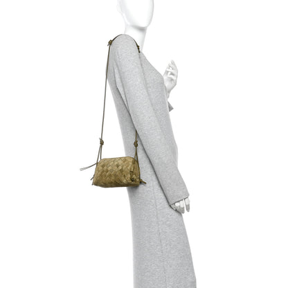 Bottega Veneta Suede Intrecciato Concert Pouch Mud 2 of 11