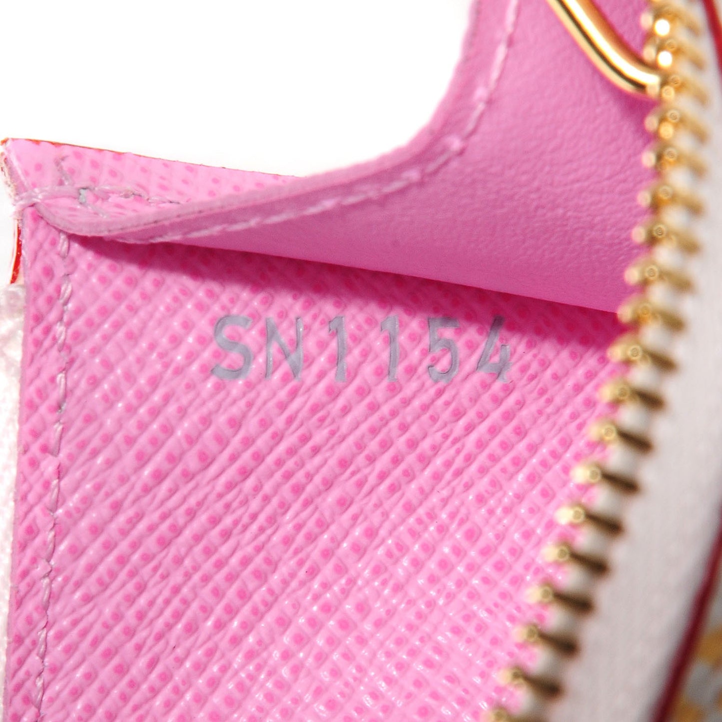 Monogram Multicolor Key Pouch White Litchi