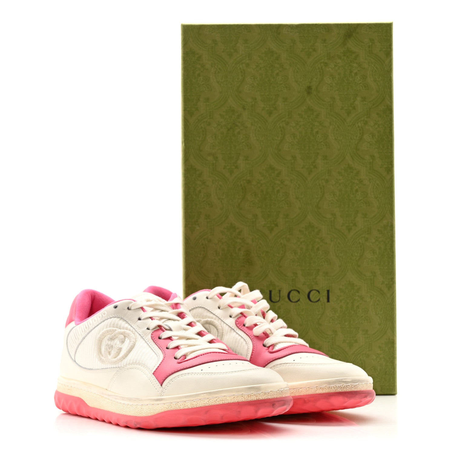Gucci Dali Soft Calfskin Womens Mac80 Sneakers 39.5 Off White Pink 12 of 12