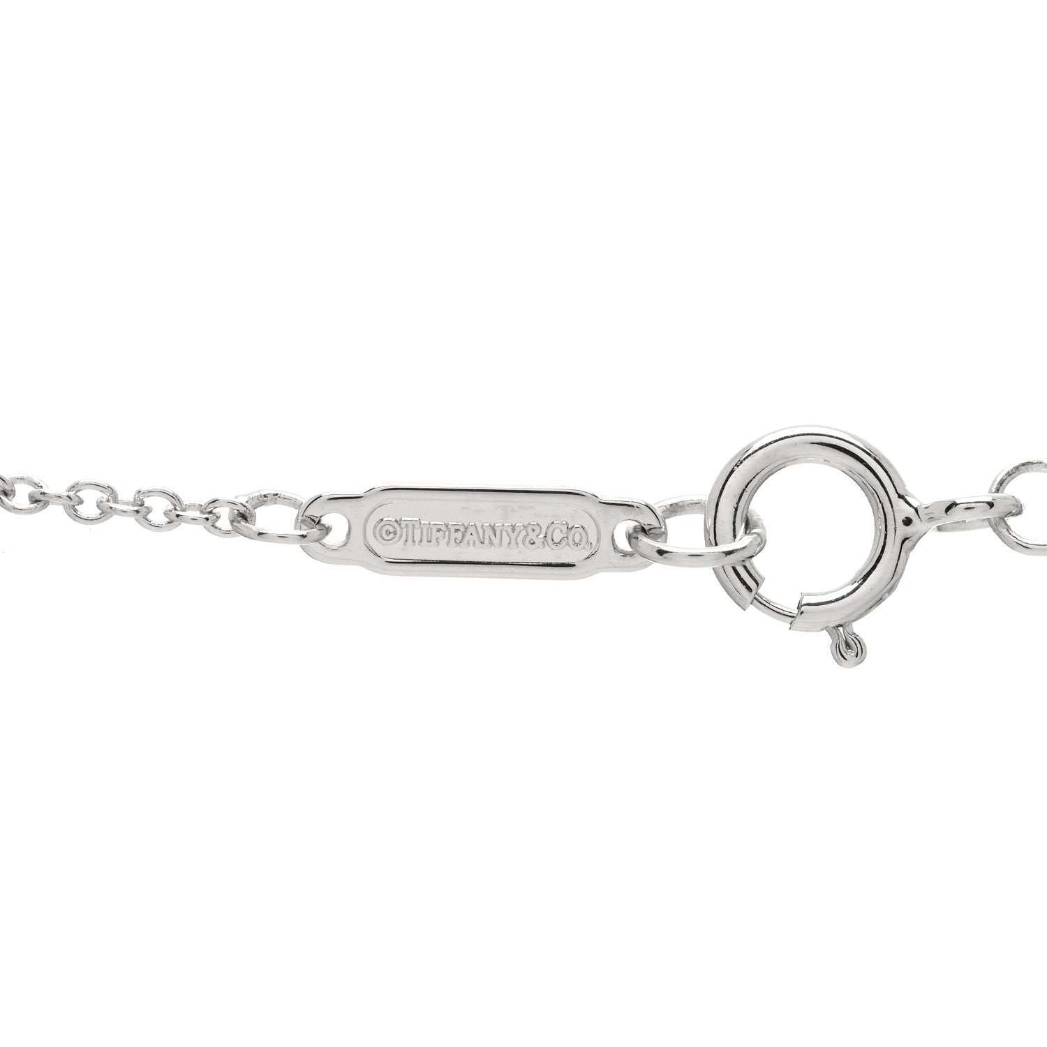Tiffany 18K White Gold Diamond Mini Cross Pendant Necklace 5 of 5