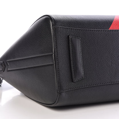 Givenchy Sugar Goatskin Striped Small Antigona Black Red 9 of 10