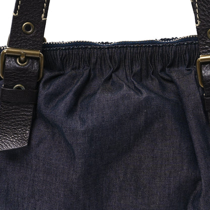 Miu Miu Fabric Gathered Shoulder Bag  Blue 11 of 11