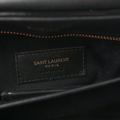 Saint Laurent Patent Y Quilted Monogram Toy Loulou Crossbody Bag Black 6 of 10