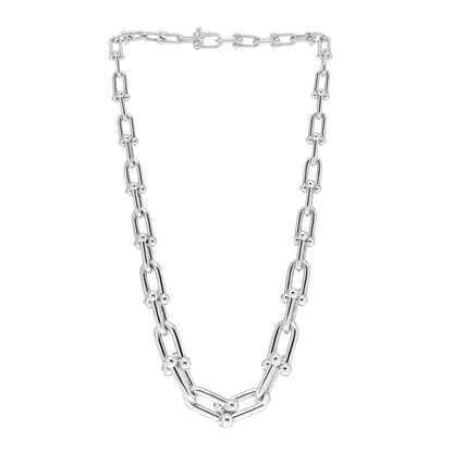 Tiffany Sterling Silver HardWear Graduated Link Necklace 3 of 5