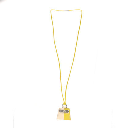 Hermes Swift Monpetit Small Kelly Pendant Necklace Nata Lime 3 of 6