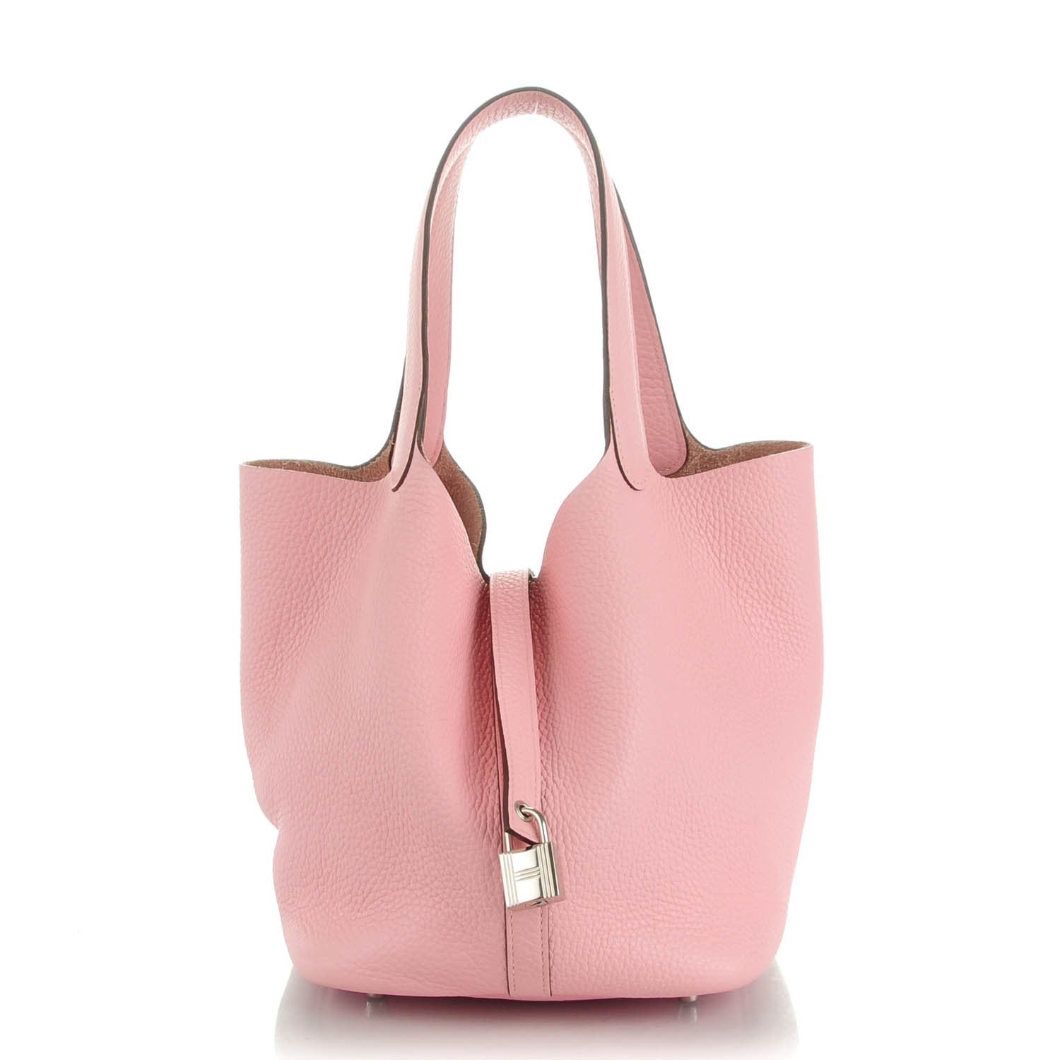 Hermes Taurillon Clemence Picotin Lock 22 MM Rose Sakura 1 of 8