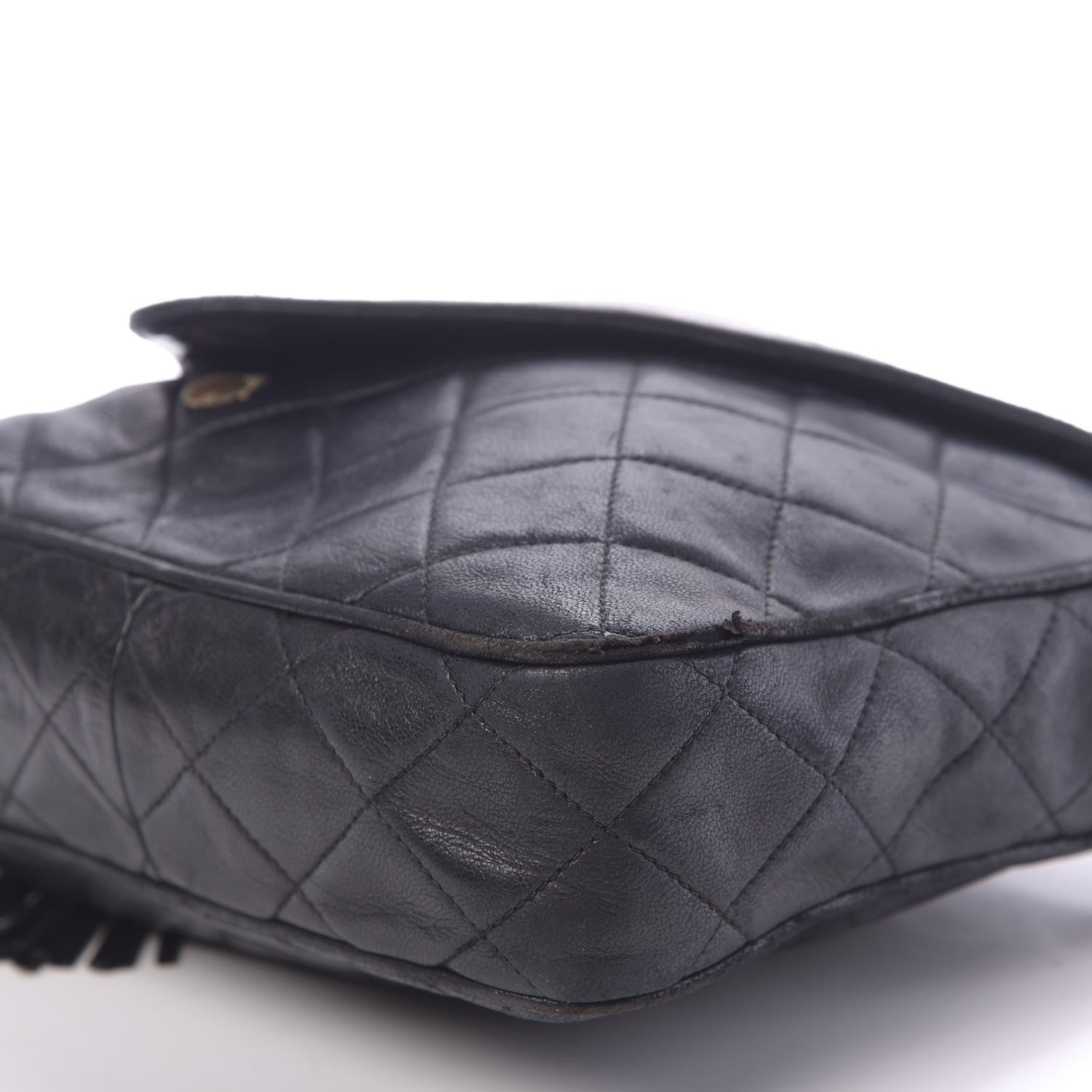 Chanel Lambskin Quilted Flap Tassel Camera Case Black 7 of 18