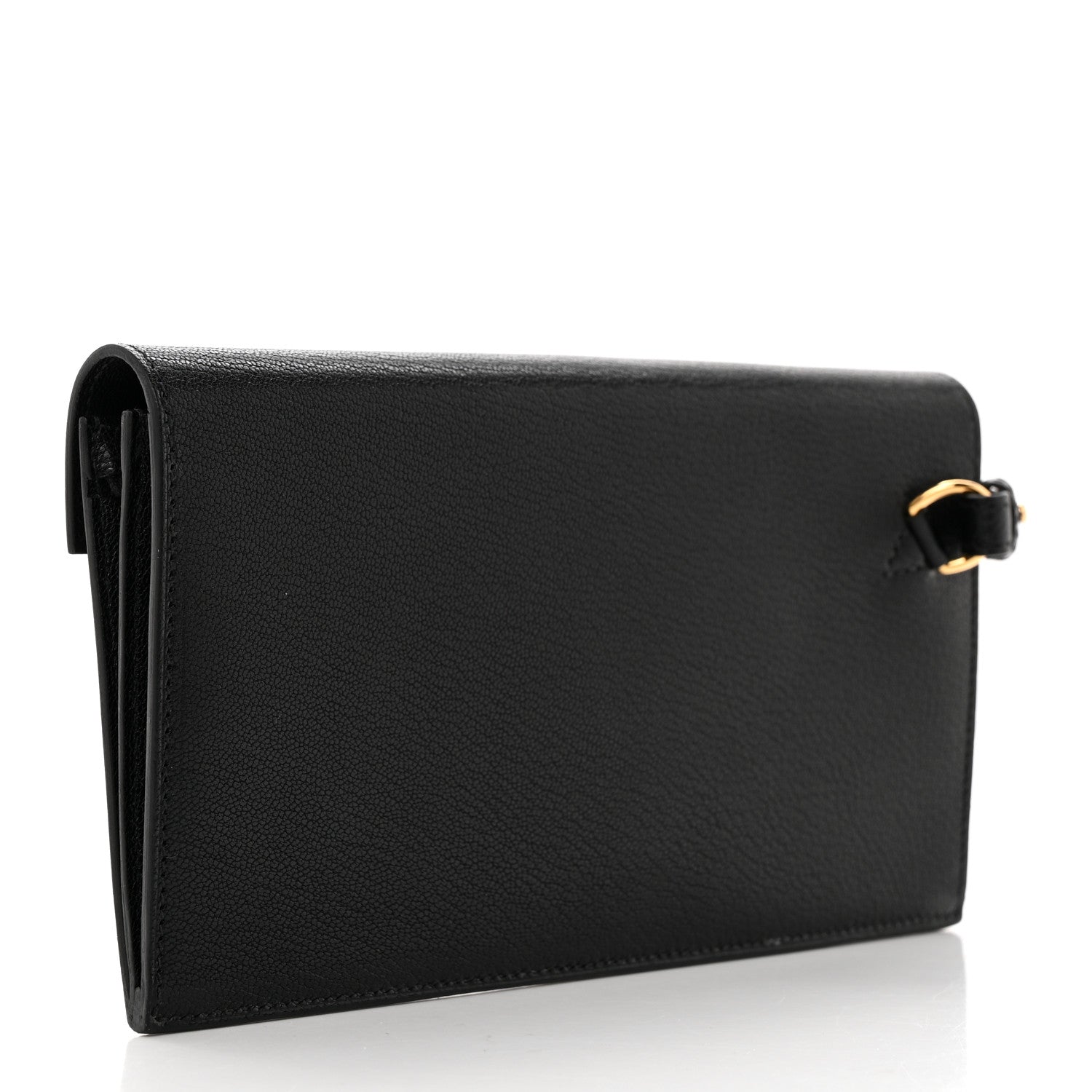 Hermes Chevre Chamkila Kelly Pocket Long Wallet Black 3 of 8