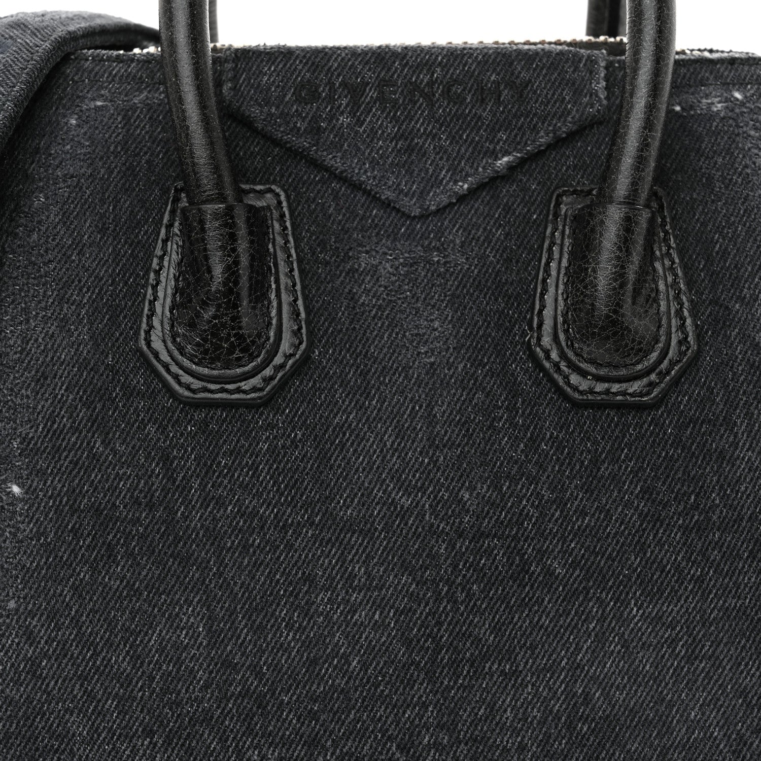 Givenchy Washed Denim Mini Antigona Shoulder Bag Black 8 of 13