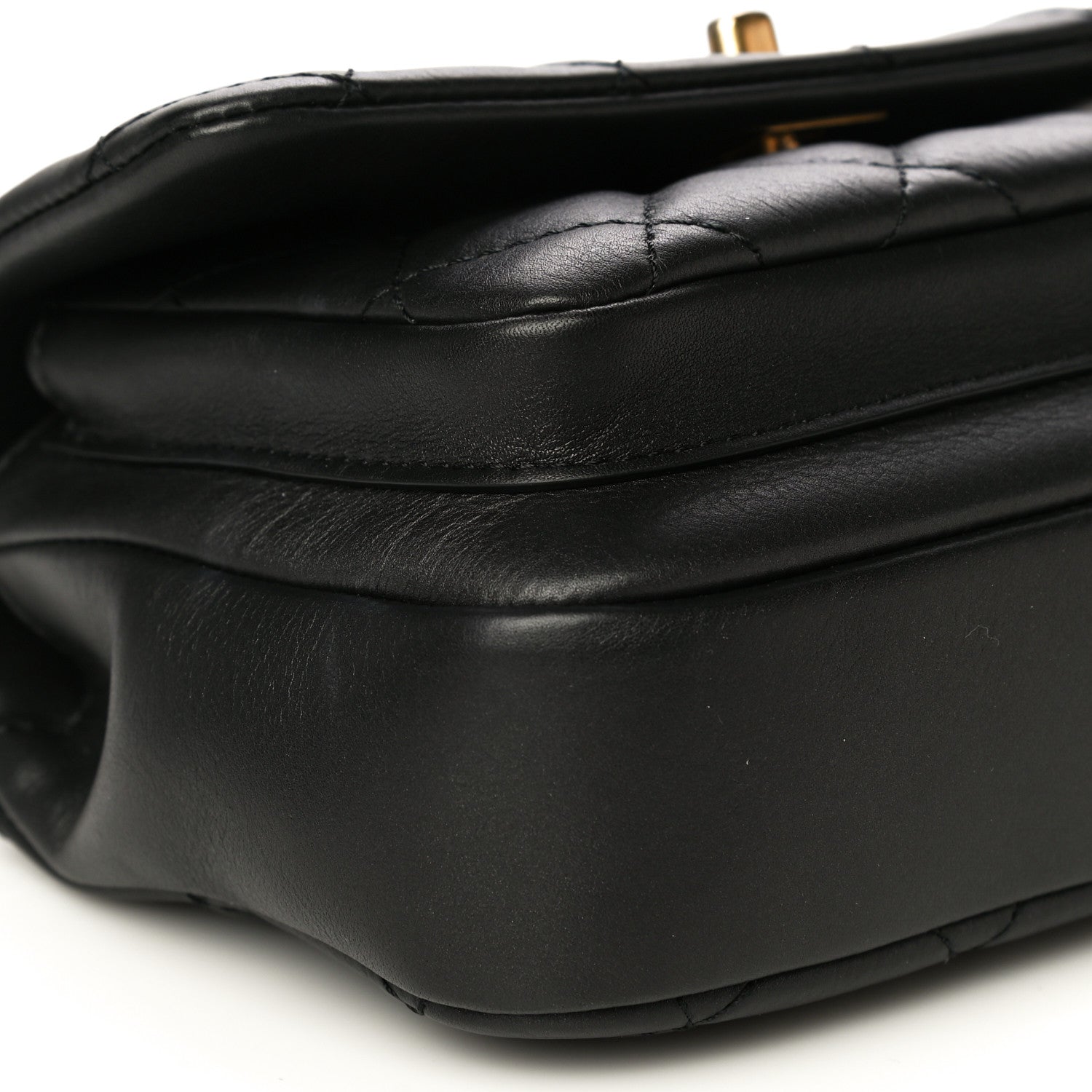 Chanel Calfskin Quilted Top Handle Flap Black 10 of 20