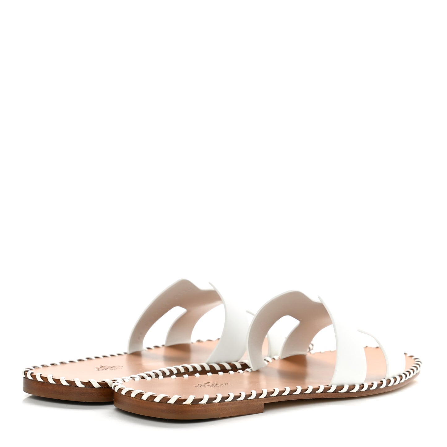 Calfskin Braided Oran Sandals 40.5 White