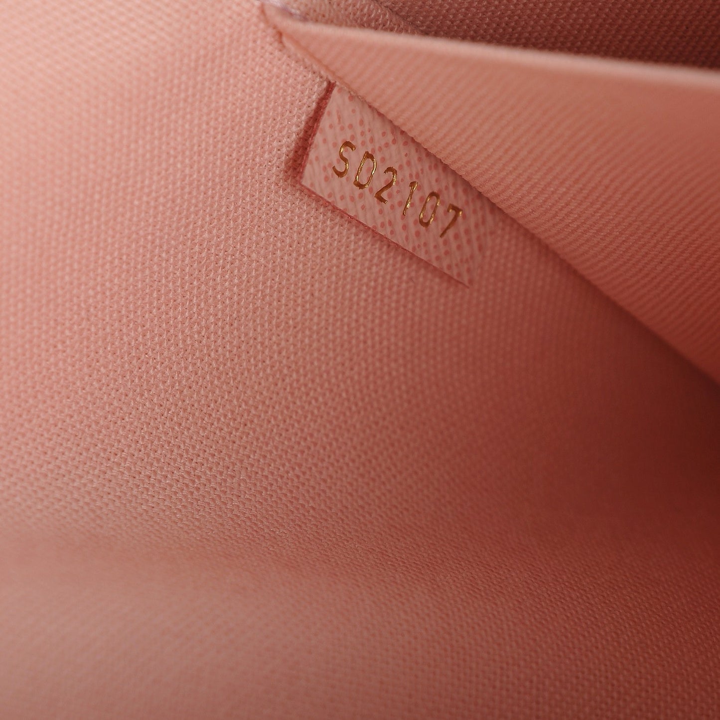 Damier Azur Pochette Felicie Chain Wallet Rose Ballerine