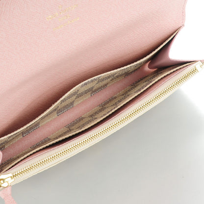 Louis Vuitton Damier Azur Emilie Wallet Rose Ballerine 5 of 7