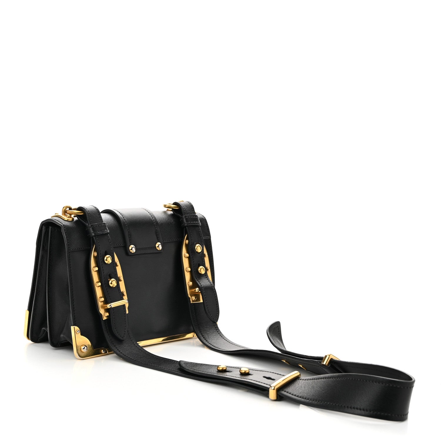 Prada City Calf Saffiano Cahier Bag Black 3 of 9