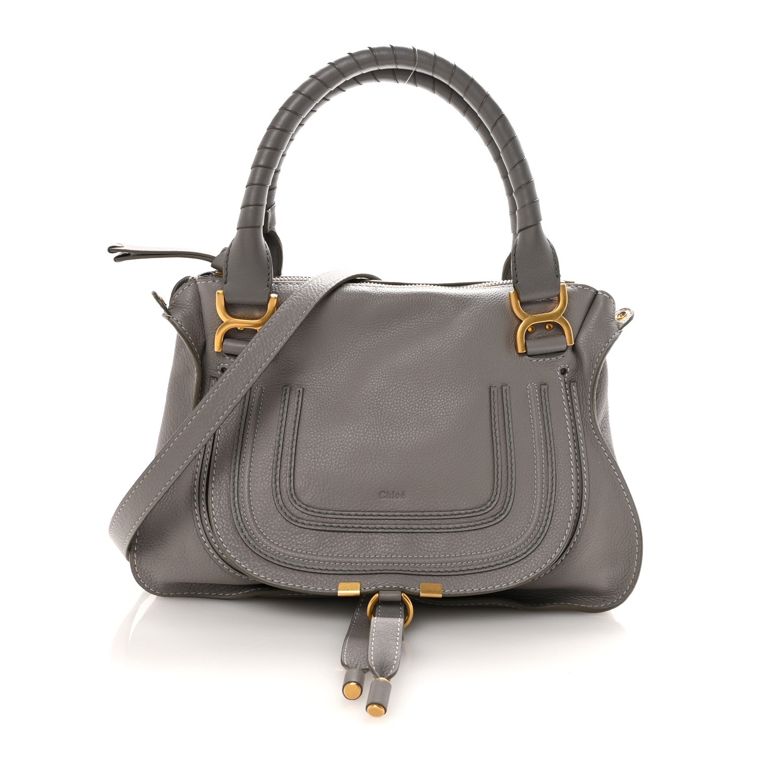 Chloe Calfskin Medium Marcie Satchel Cashmere Grey 1 of 9