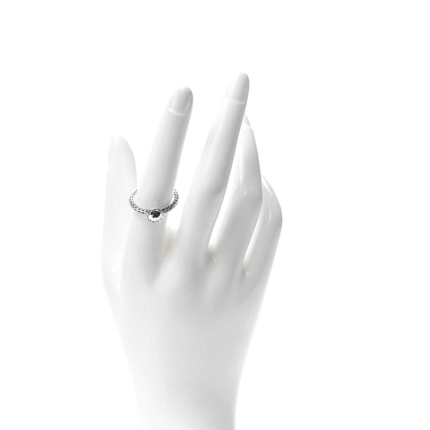 Sterling Silver Dot Hammered Ring 57 8