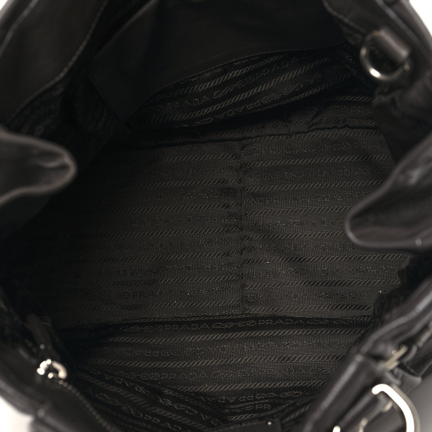 Prada Soft Calf Shoulder Bag Dark Grey 5 of 12