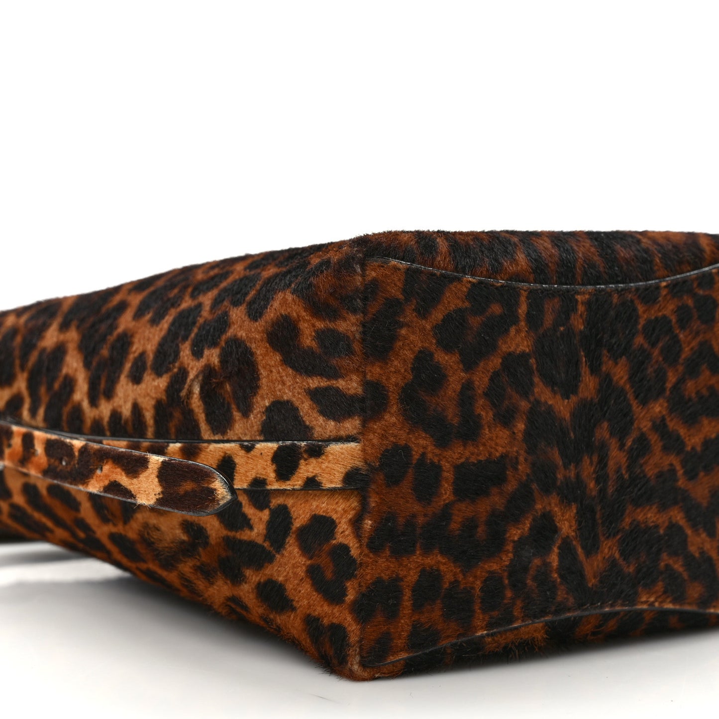 Calf Hair Leopard Print Varenne Small Bucket Bag
