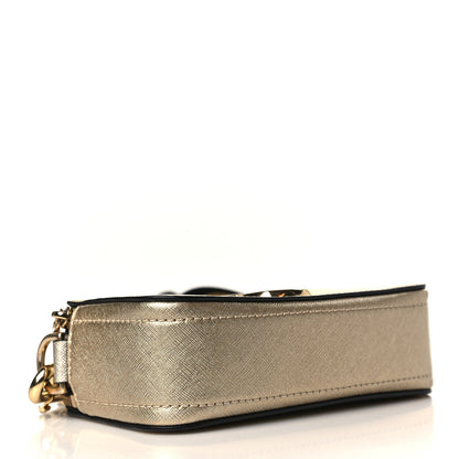Marc Jacobs Metallic Saffiano Small Snapshot Camera Bag Silver Gold 4 of 10