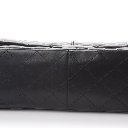 Chanel Lambskin Quilted Jumbo Double Flap Black 9 of 15