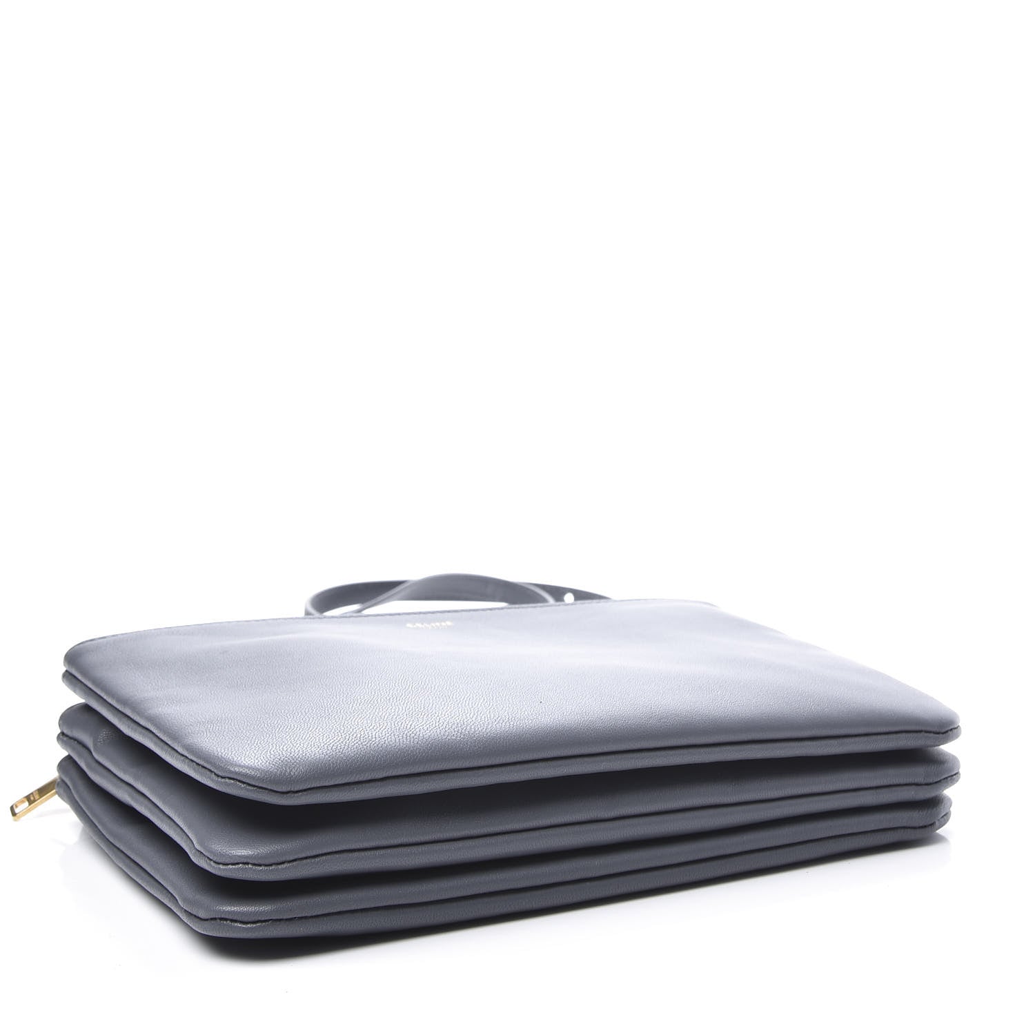 Celine Lambskin Small Trio Crossbody Bag Medium Grey 3 of 10