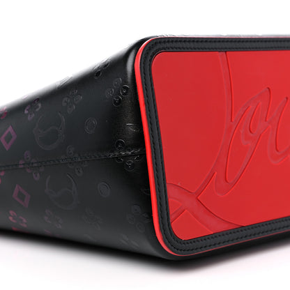 Christian Louboutin Perforated Calfskin Degrade Loubinthesky East West Cabata Tote Black Red 8 of 10